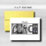 Weight Lifter- Coach Thank You Card~ Cards ~ Flat Cards