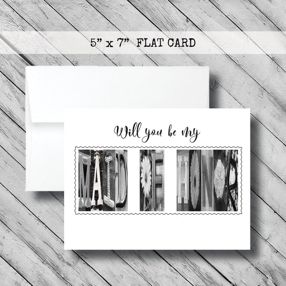 Will you be my Maid of Honor Card~ Card ~ Flat Cards