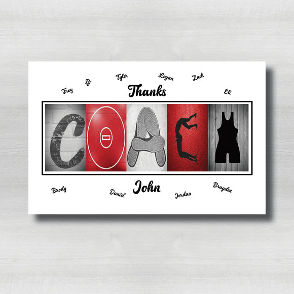 Wrestling Red Coach Thank you