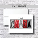 Wrestling Coach Thank You Card~Red~ Cards ~