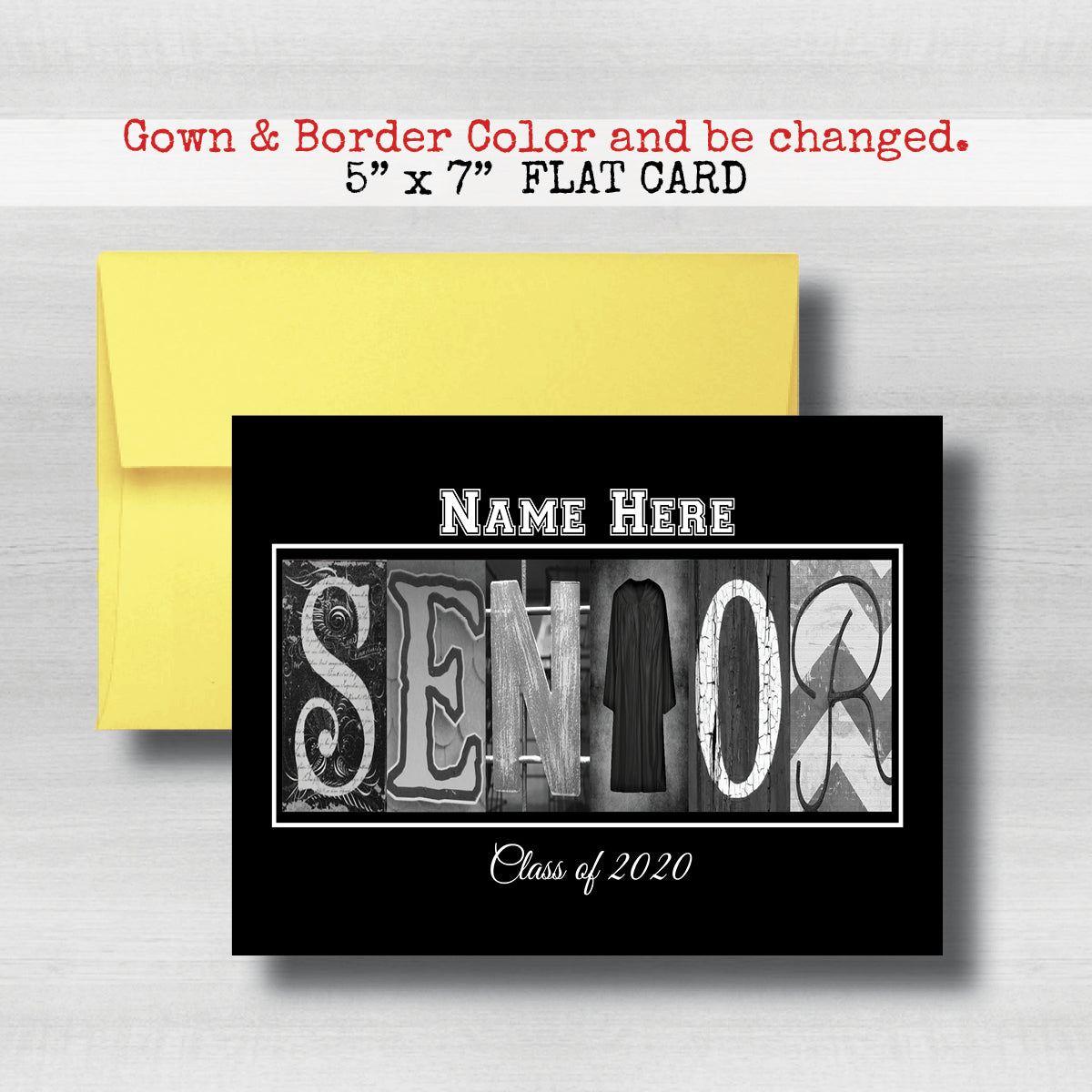 Personalized Black Background Senior Graduation Card Class of 2026 – Studio  E Gifts