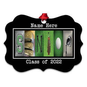 Personalized Senior Golf Ornament,