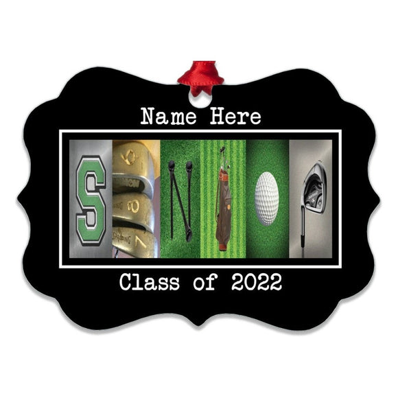 Personalized Senior Golf Ornament,