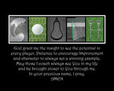 Lacrosse Coach Gift - Inspirational Bible Verse Print | Unique Coach Prayer Art