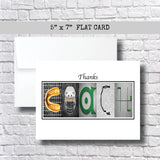 Hockey Green Gold Coach Thank You Card~ Cards ~ Flat Cards