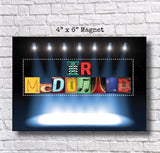 Magnet Theater Name Sign, Drama Club Gift, Stage Crew Gift,