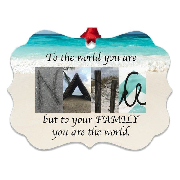 Nana Beach Letter Art Metal Ornament