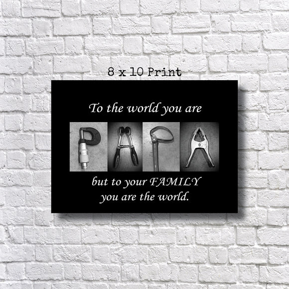 Papa Tool Mechanic Letter Art