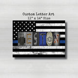 Police Officer  Flag Letter Art
