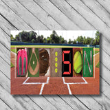 Softball Letter Art softball field