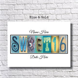 Sweet 16 Party Blue and Gold