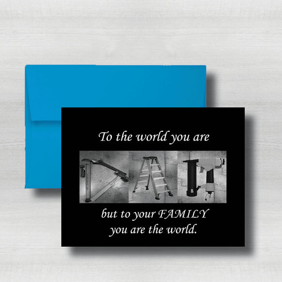 Home Improvement~Carpenter~Happy Fathers Day Card~ Cards ~ Flat Cards ~ 5