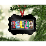 Personalized Letter Art Christmas Ornament for Kids