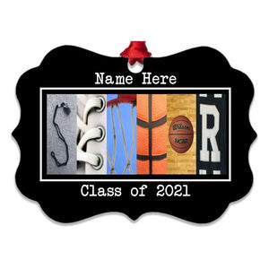 Personalized Senior Basketball Ornament,
